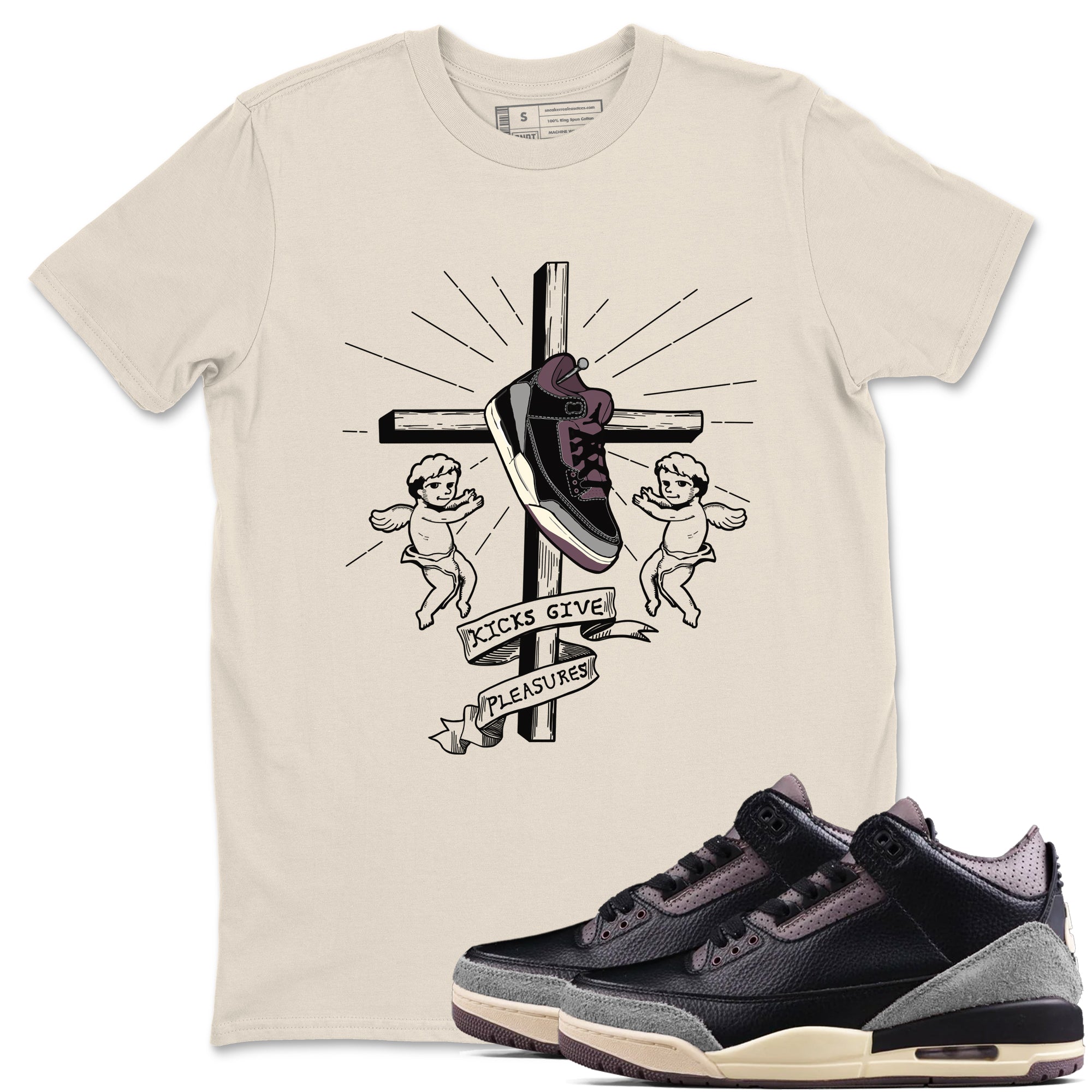 Kicks Give Pleasures snkmatch Tees - Air Jordan 3 A Ma Maniere x Black