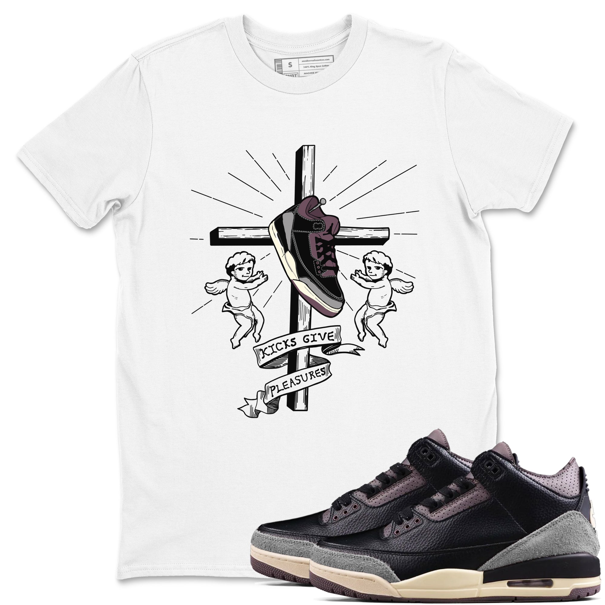 Kicks Give Pleasures snkmatch Tees - Air Jordan 3 A Ma Maniere x Black
