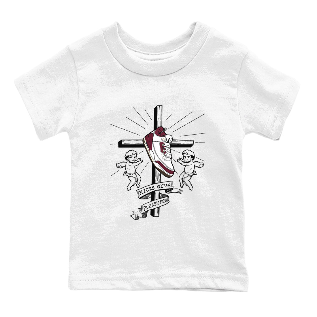 Kicks Give Pleasures snkmatch Tees Kids - Air Jordan 3 A Ma Maniere x Burgundy Crush