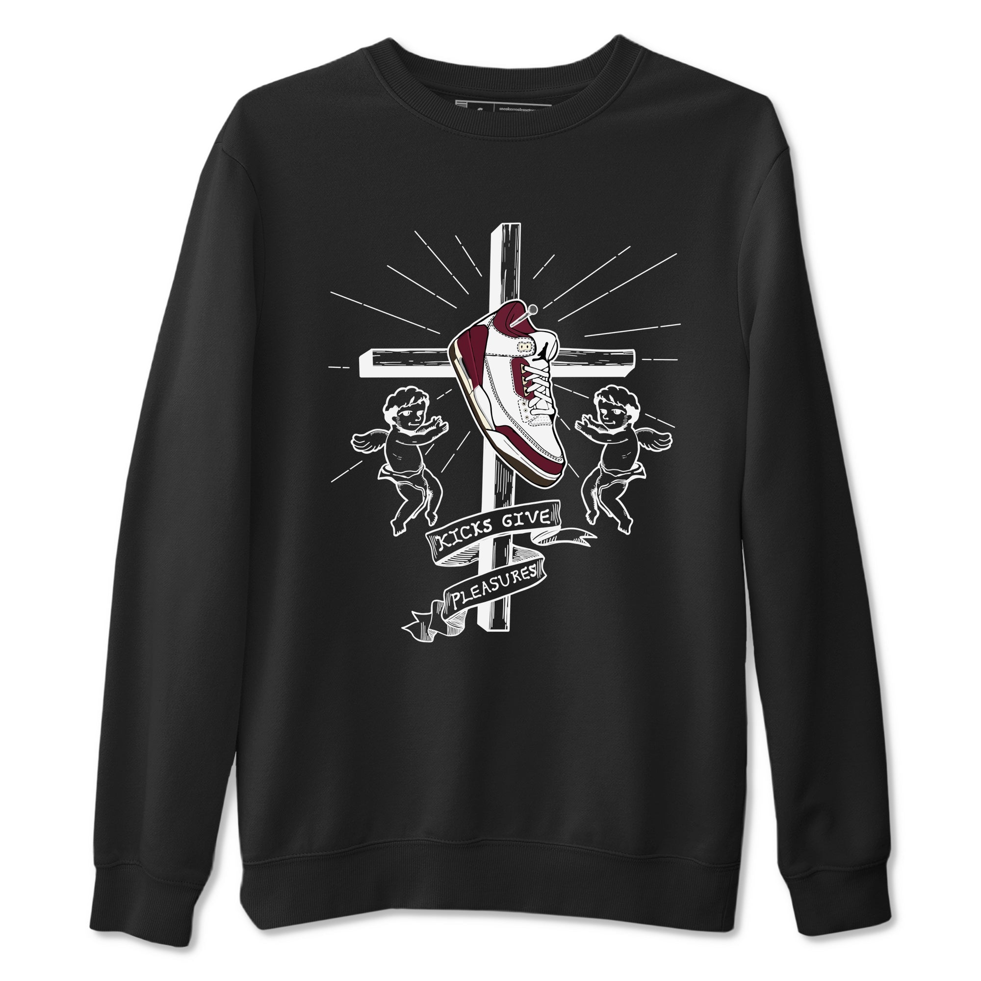 Kicks Give Pleasures snkmatch Tees - Air Jordan 3 A Ma Maniere x Burgundy Crush