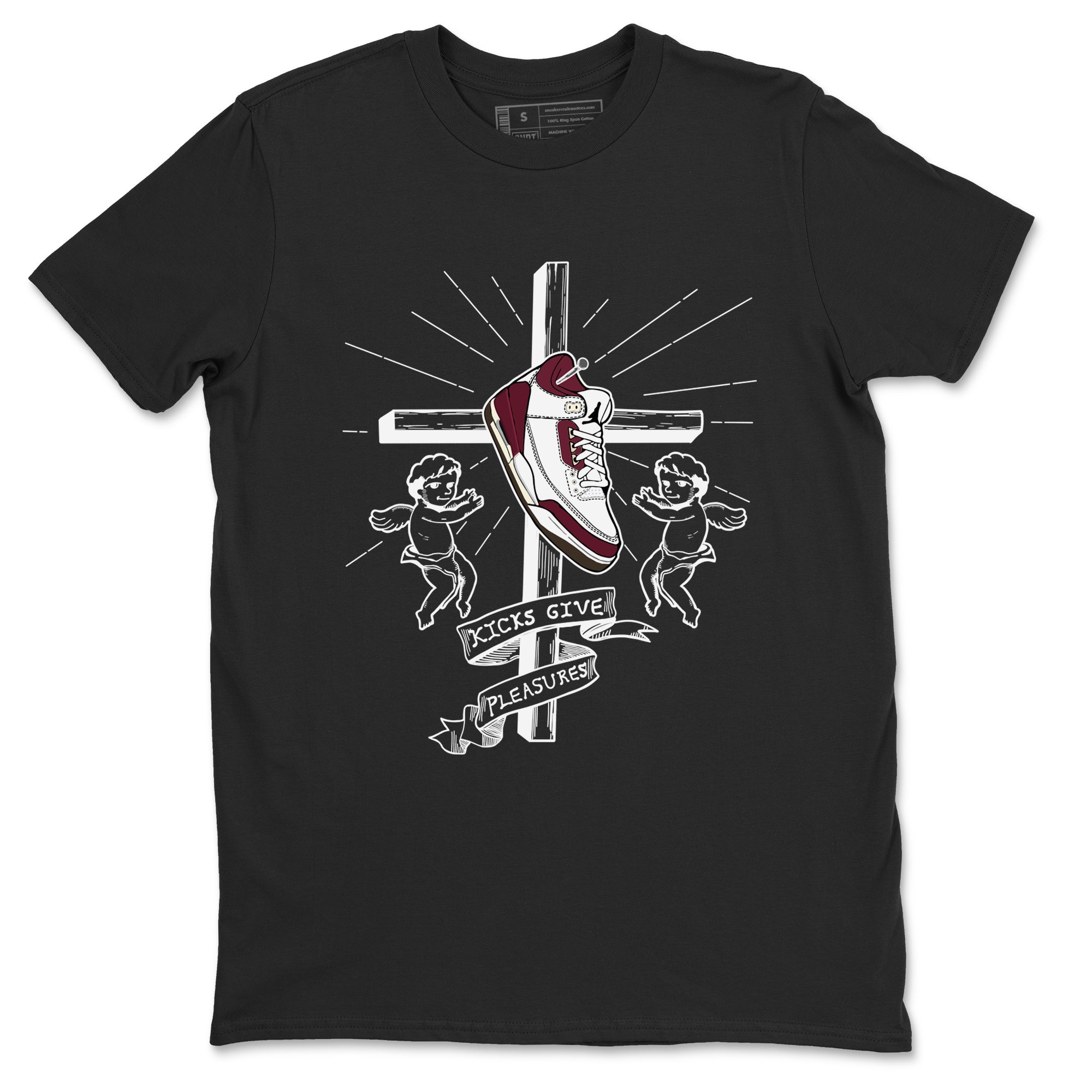 Kicks Give Pleasures snkmatch Tees - Air Jordan 3 A Ma Maniere x Burgundy Crush
