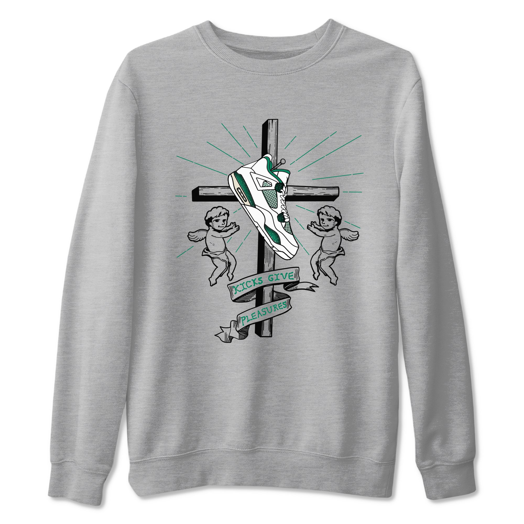 Kicks Give Pleasures snkmatch Tees - Air Jordan 4 Oxidized Green