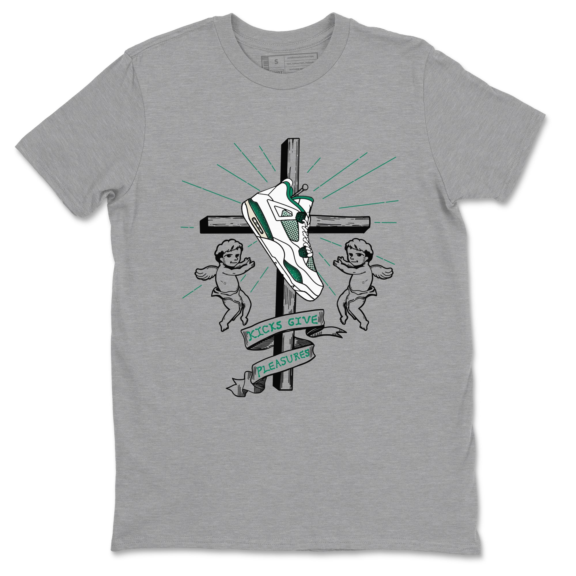 Kicks Give Pleasures snkmatch Tees - Air Jordan 4 Oxidized Green