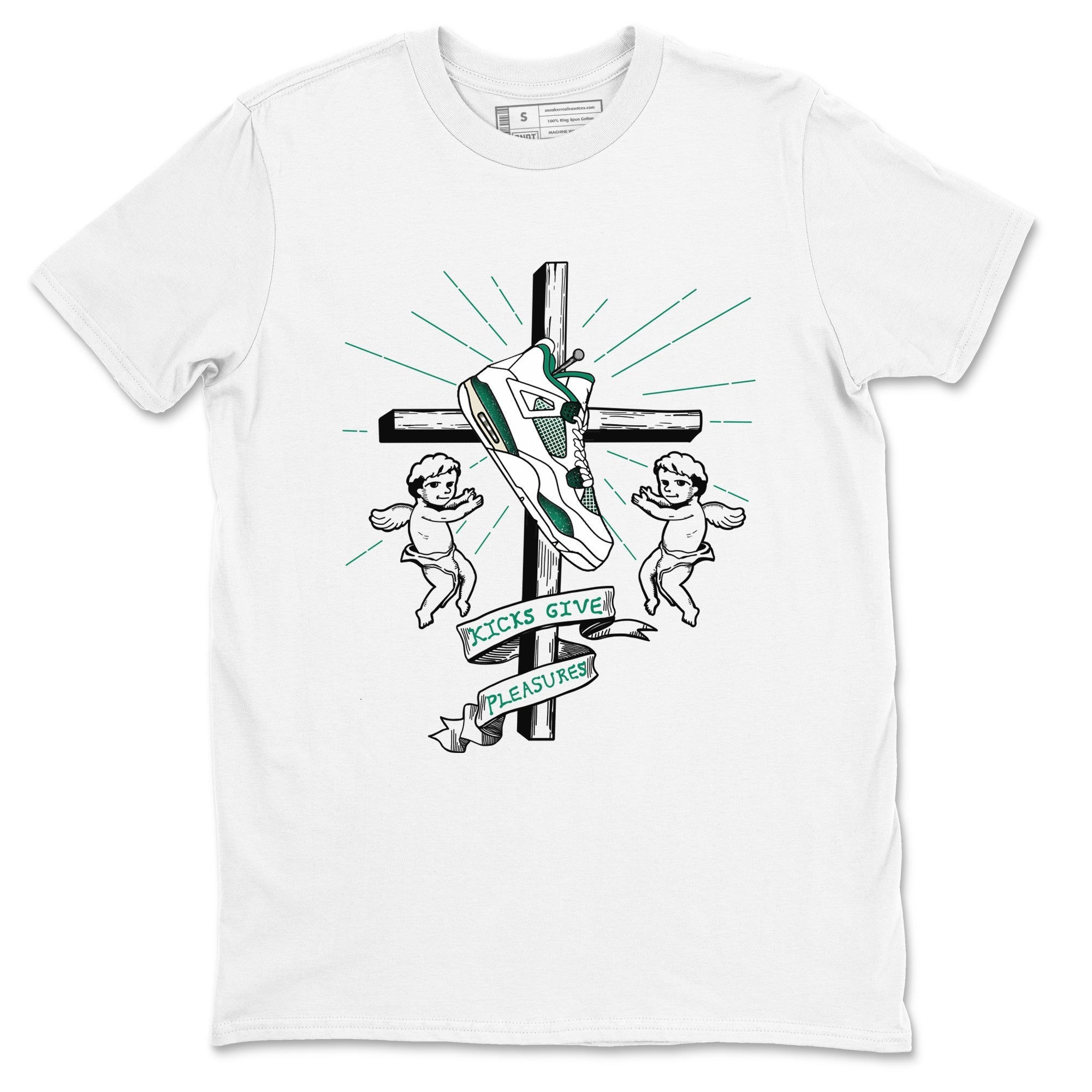 Kicks Give Pleasures snkmatch Tees - Air Jordan 4 Oxidized Green
