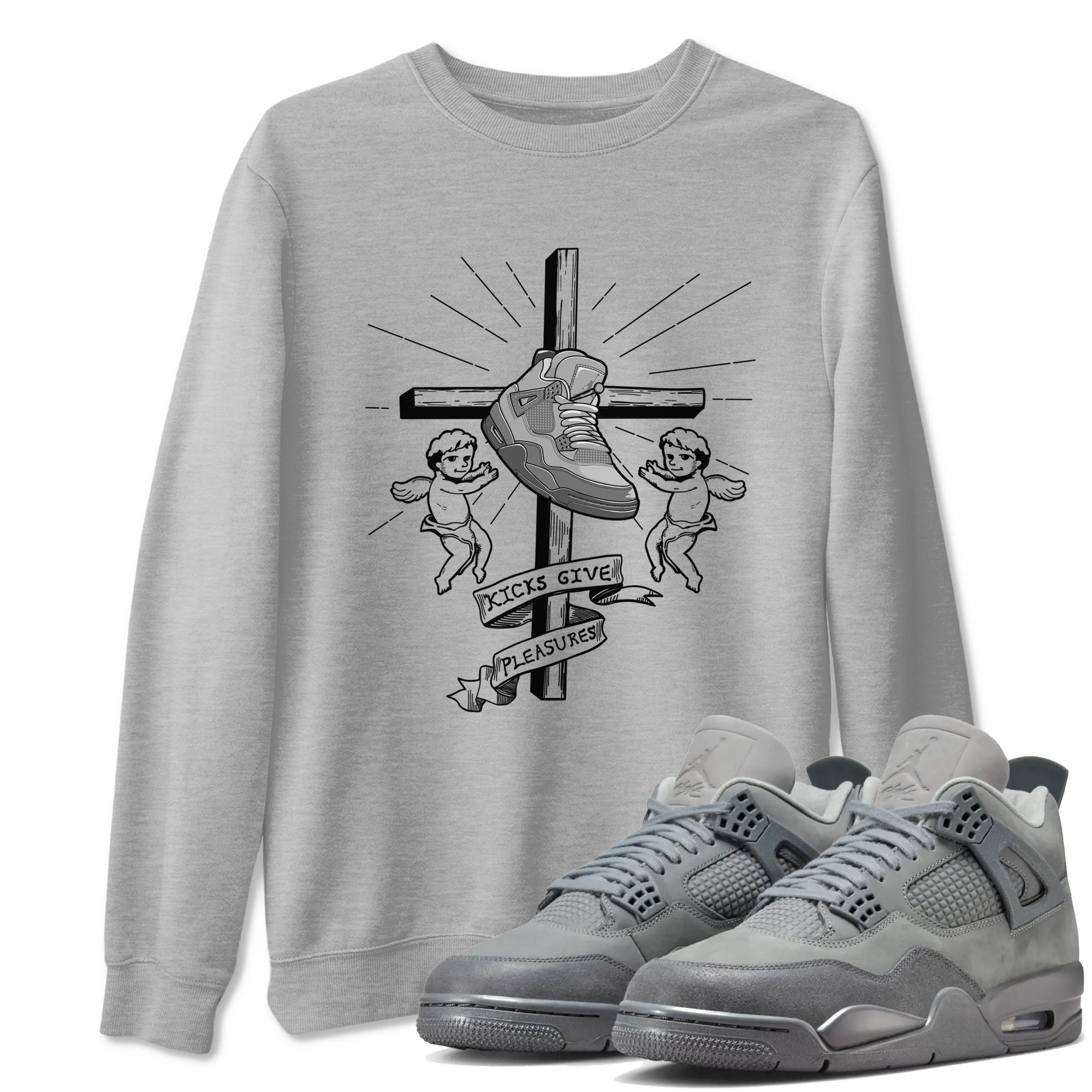 Kicks Give Pleasures snkmatch Tees - Air Jordan 4 Wet Cement