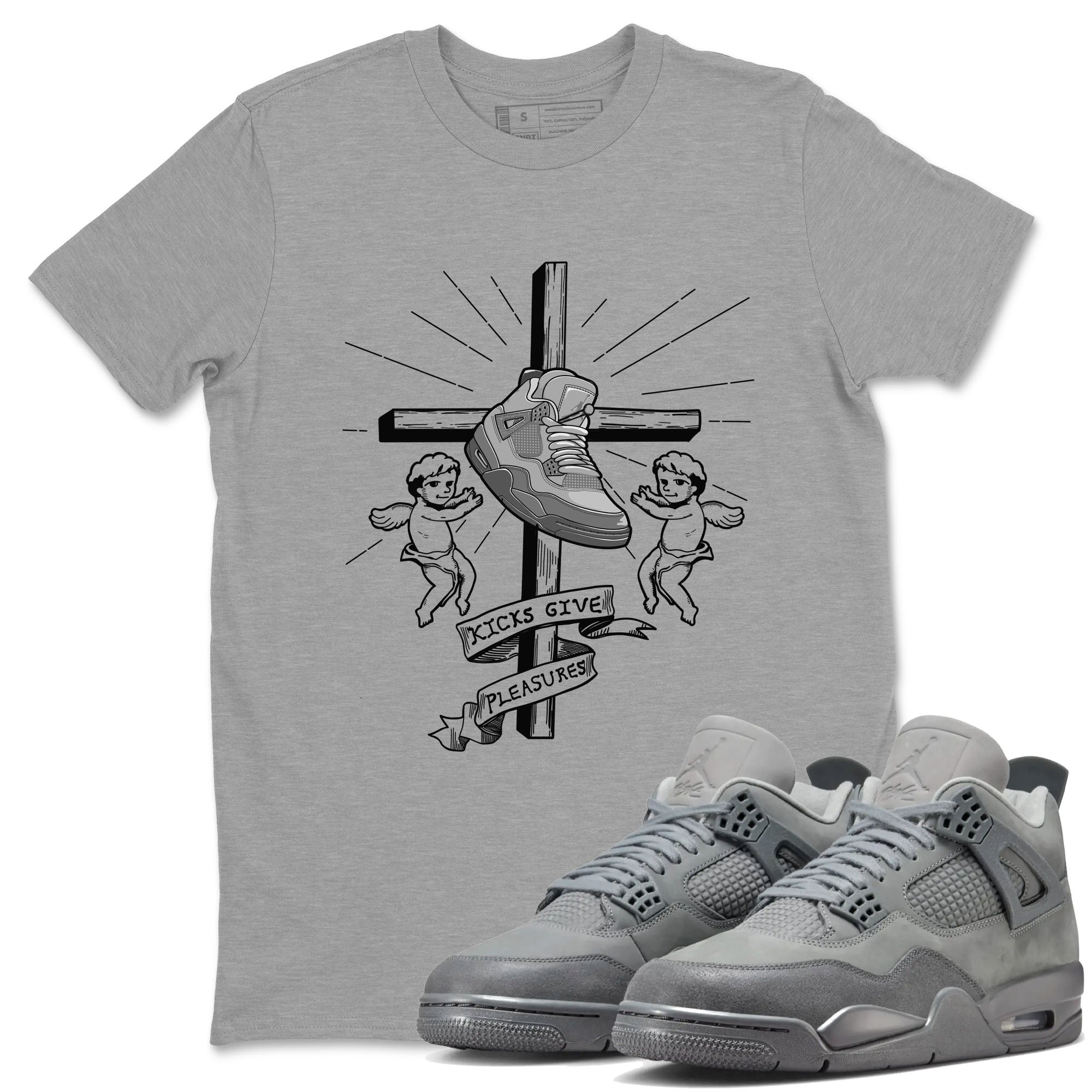 Kicks Give Pleasures snkmatch Tees - Air Jordan 4 Wet Cement