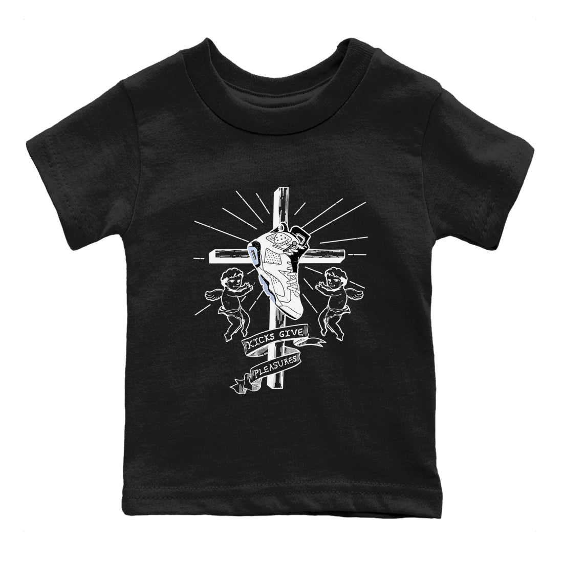 Kicks Give Pleasures snkmatch Tees Kids - Air Jordan 6 White Black