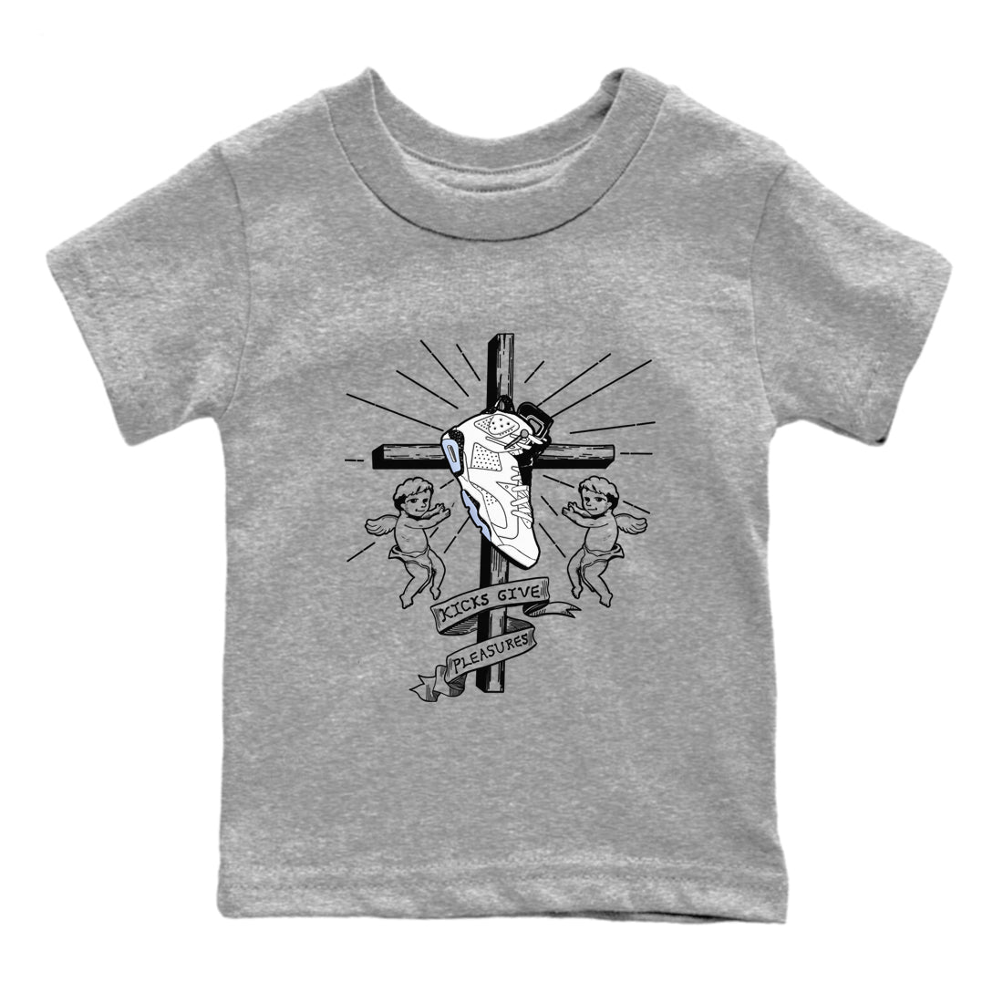 Kicks Give Pleasures snkmatch Tees Kids - Air Jordan 6 White Black