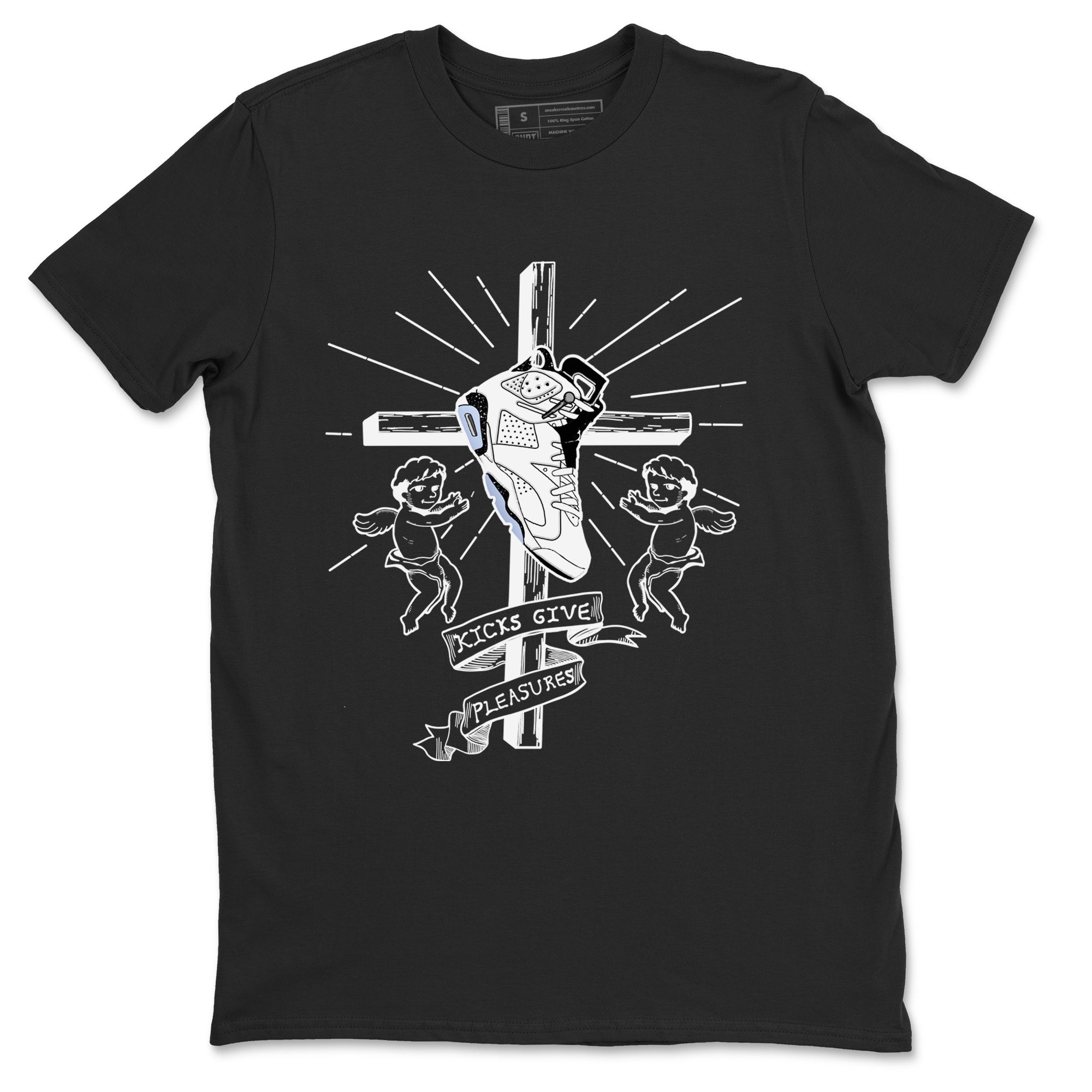 Kicks Give Pleasures snkmatch Tees - Air Jordan 6 White Black
