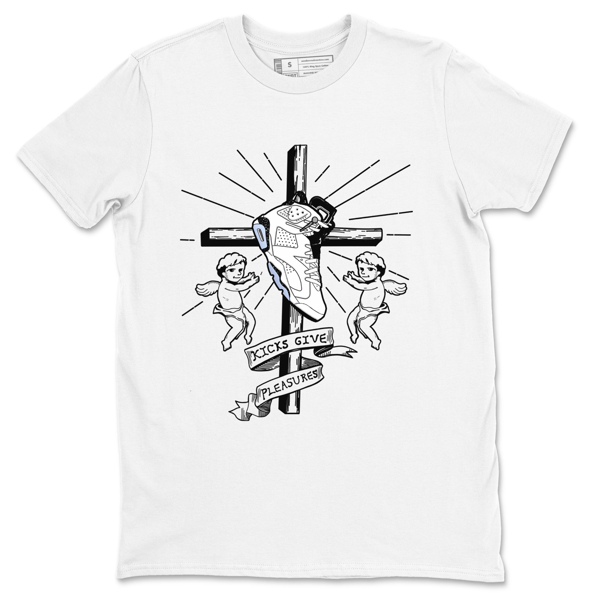 Kicks Give Pleasures snkmatch Tees - Air Jordan 6 White Black