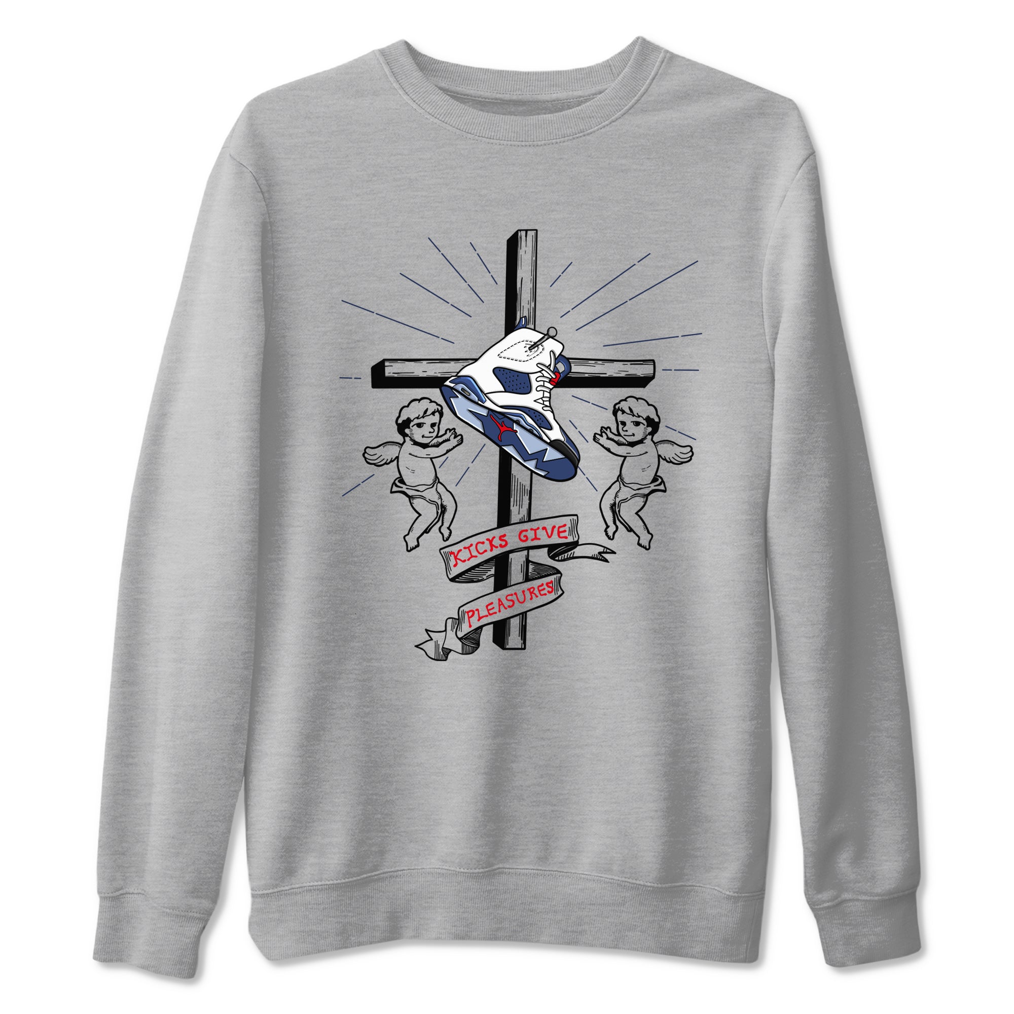 Kicks Give Pleasures snkmatch Tees - Air Jordan 6 White And Midnight Navy