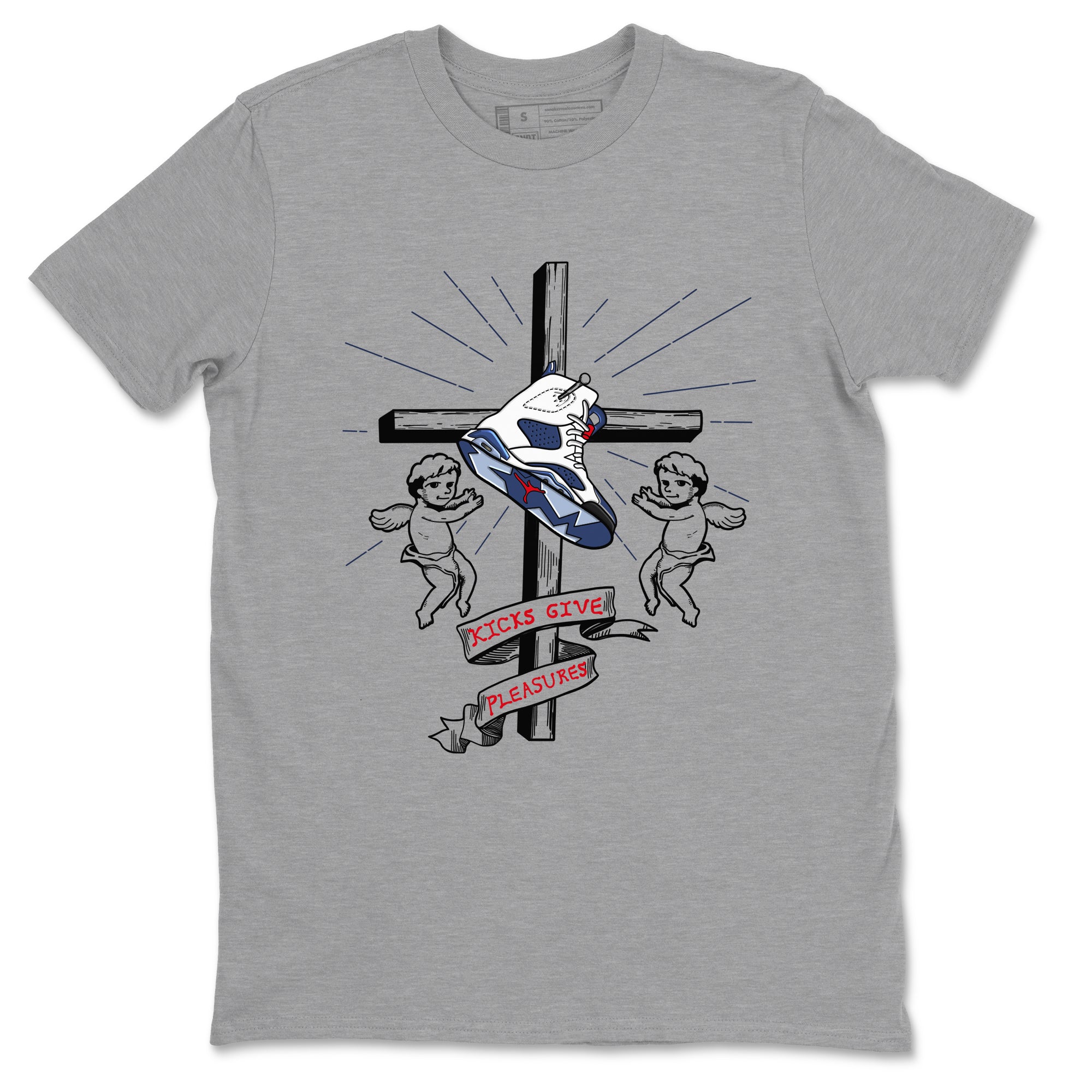 Kicks Give Pleasures snkmatch Tees - Air Jordan 6 White And Midnight Navy