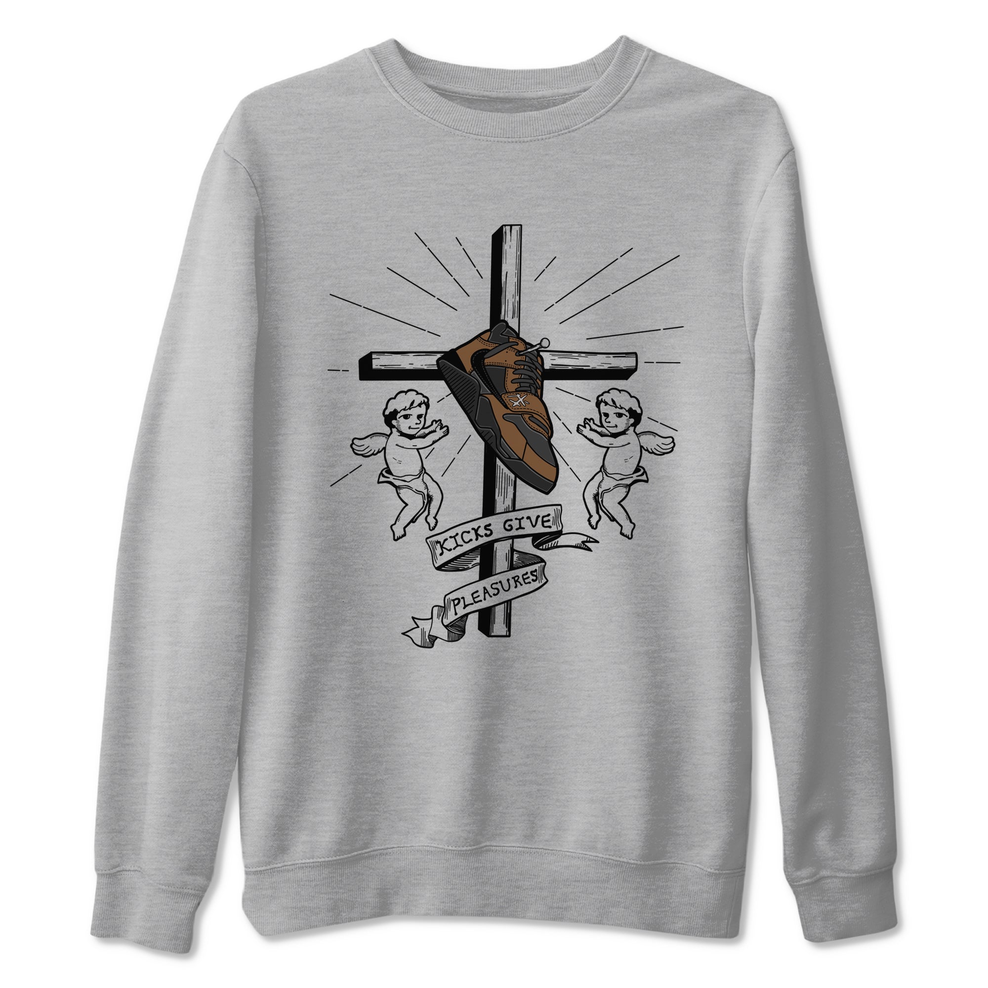 Kicks Give Pleasures snkmatch Tees - Jordan Jumpman Jack Travis Scott Dark Mocha