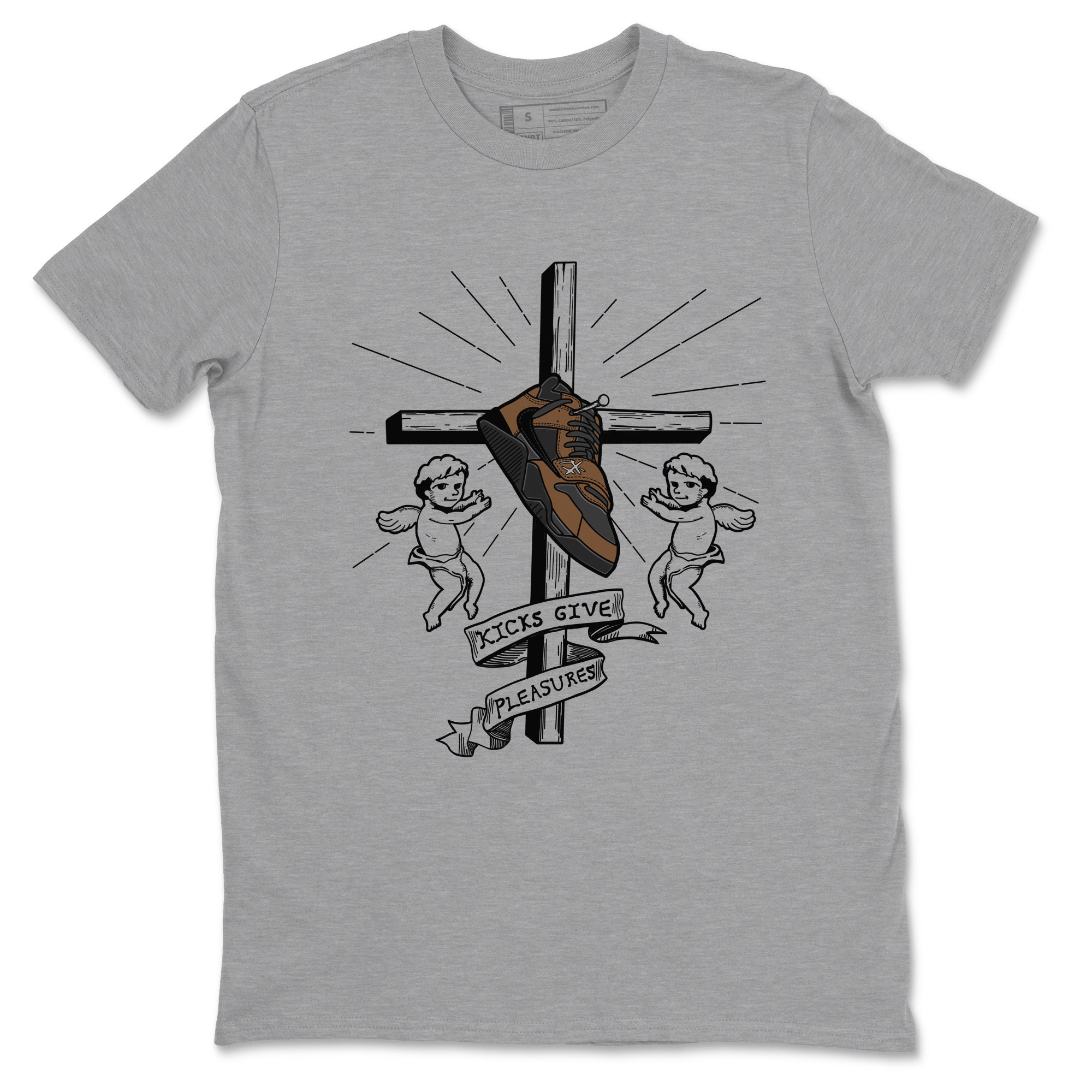 Kicks Give Pleasures snkmatch Tees - Jordan Jumpman Jack Travis Scott Dark Mocha