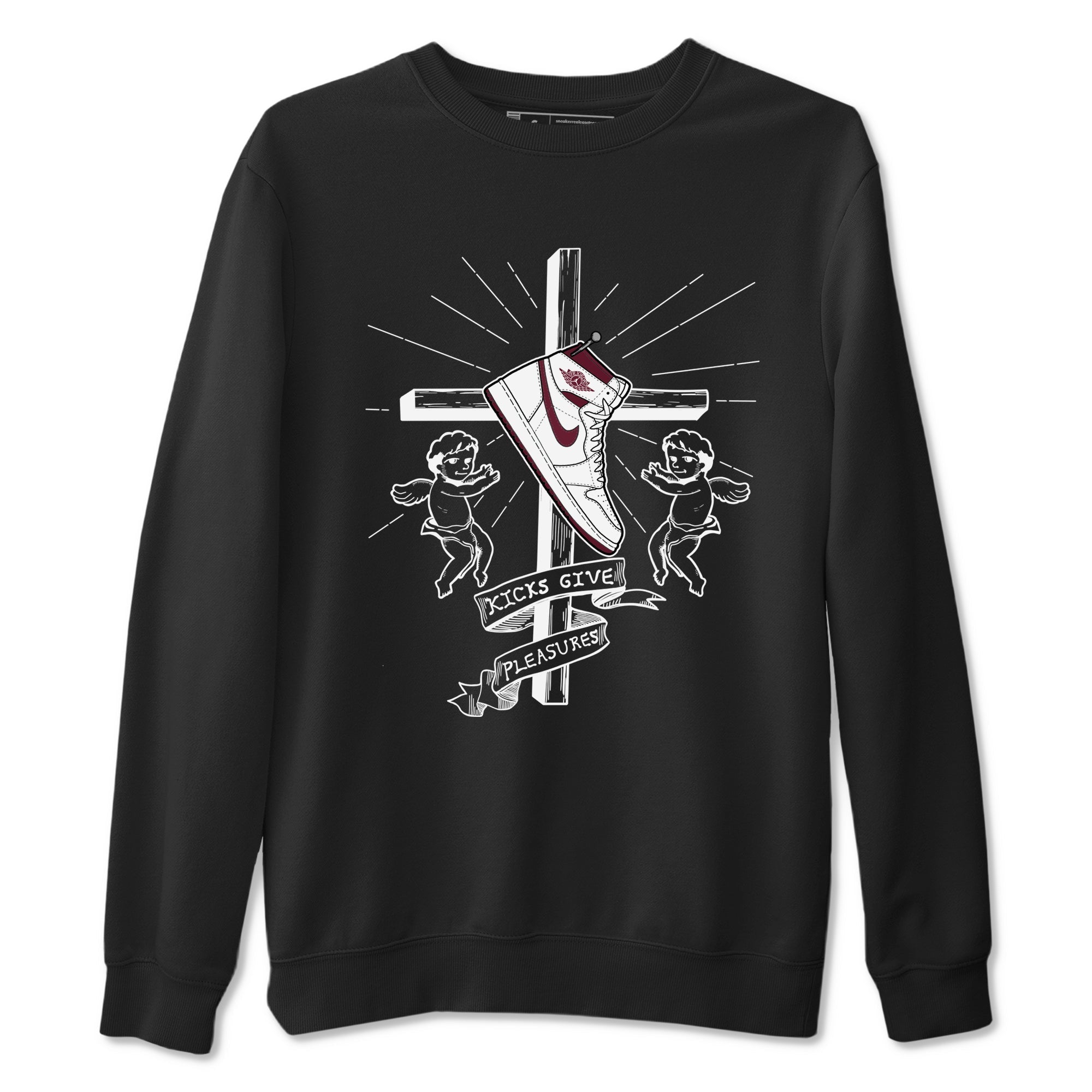 Kicks Give You Pleasures snkmatch Tees - Air Jordan 1 Metallic Burgundy
