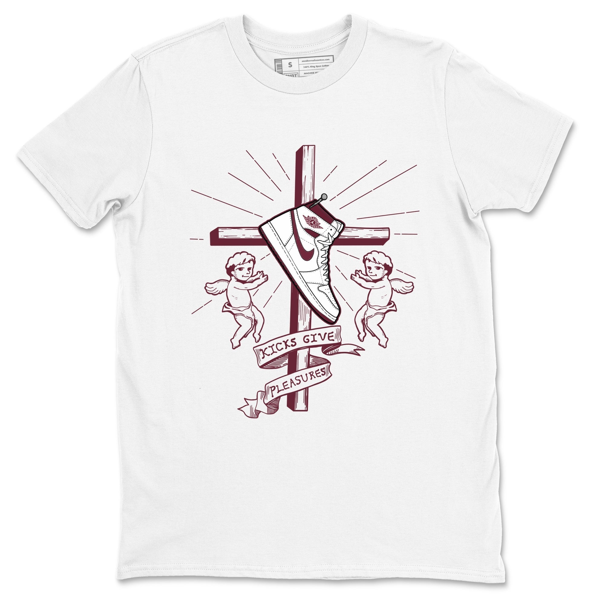 Kicks Give You Pleasures snkmatch Tees - Air Jordan 1 Metallic Burgundy