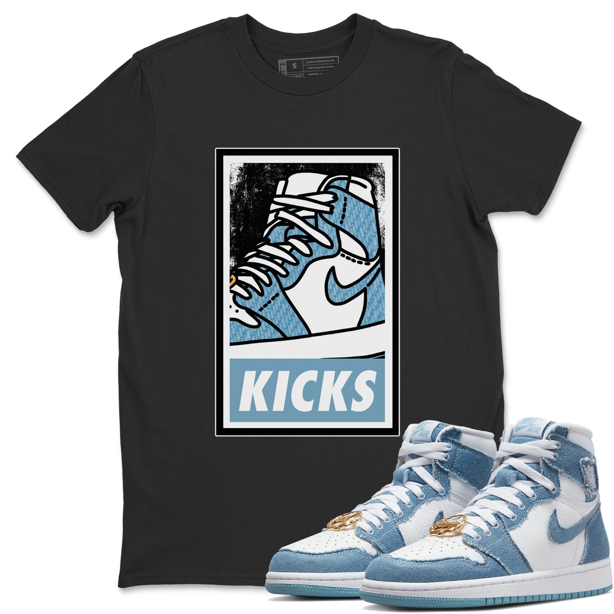 KICKS Unisex Tops - Air Jordan 1 Denim