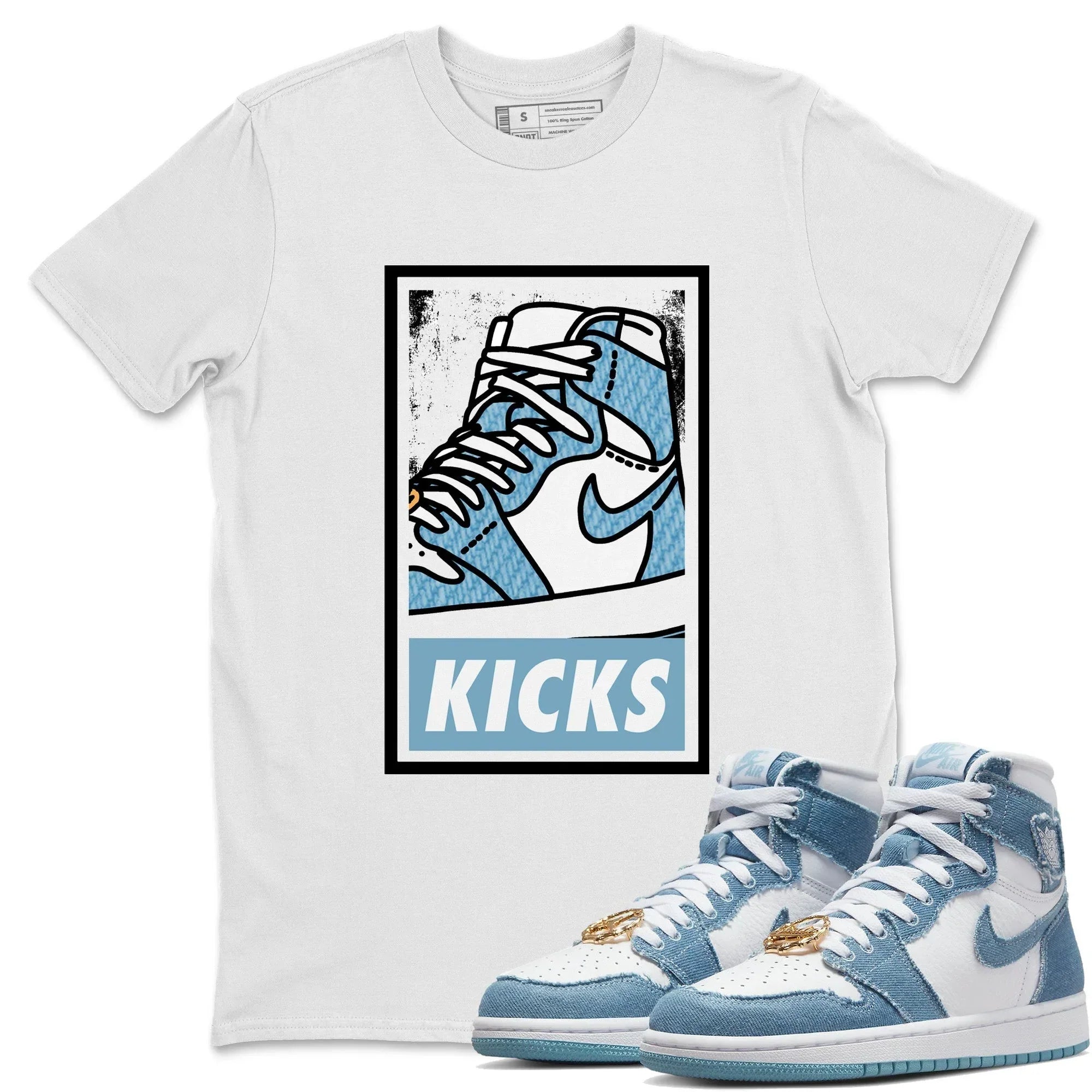 KICKS Unisex Tops - Air Jordan 1 Denim