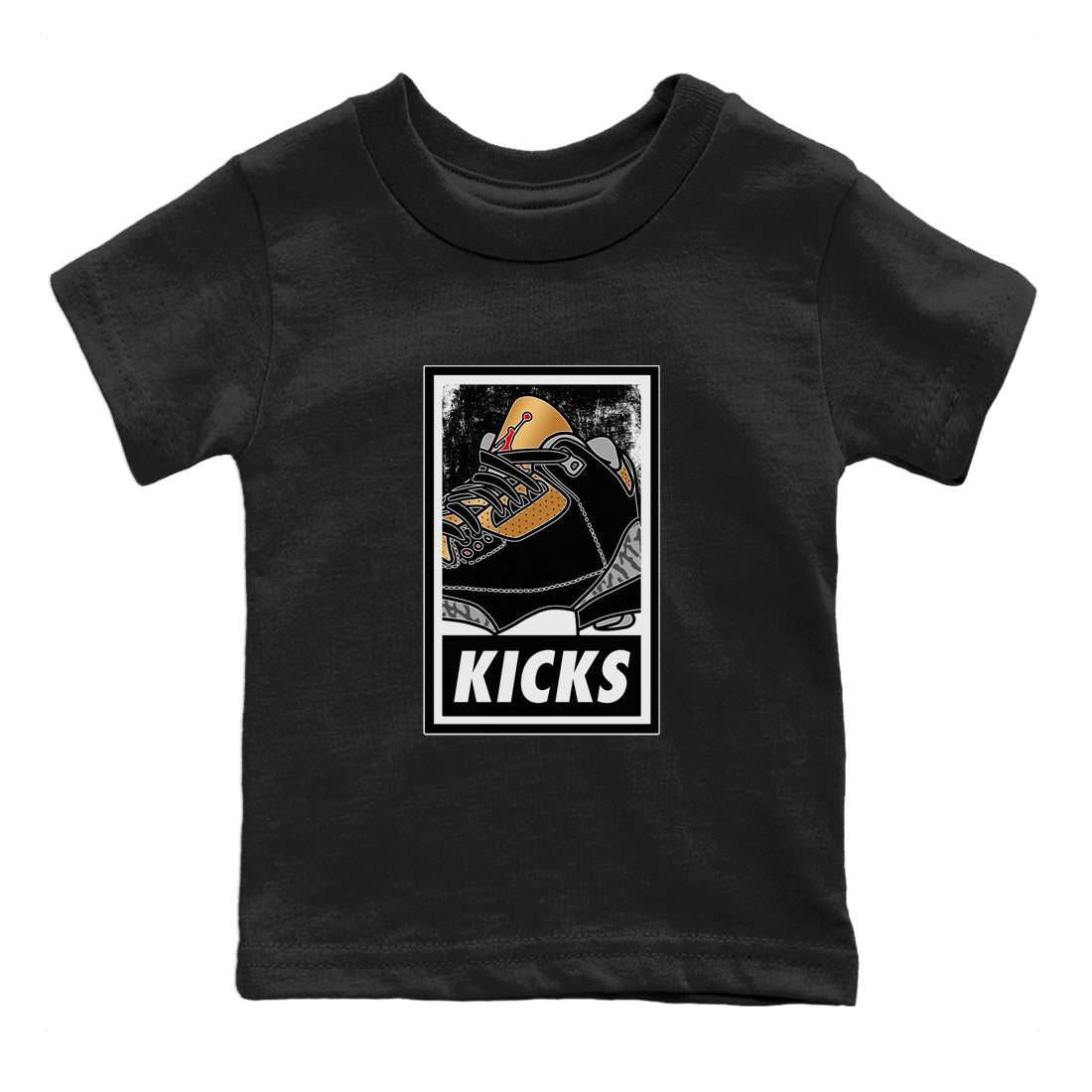 KICKS Kids Tops - Air Jordan 3 Black Gold