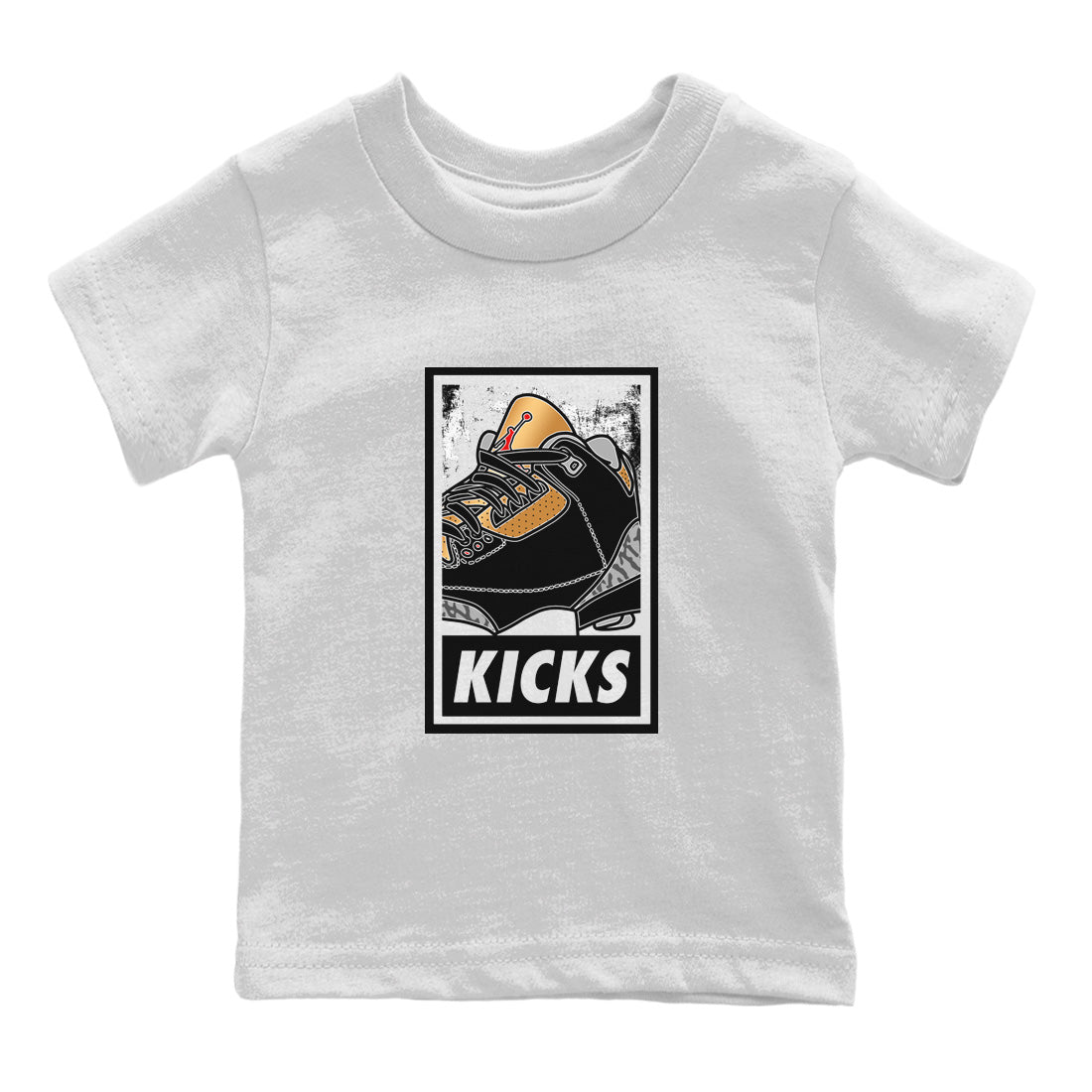 KICKS Kids Tops - Air Jordan 3 Black Gold