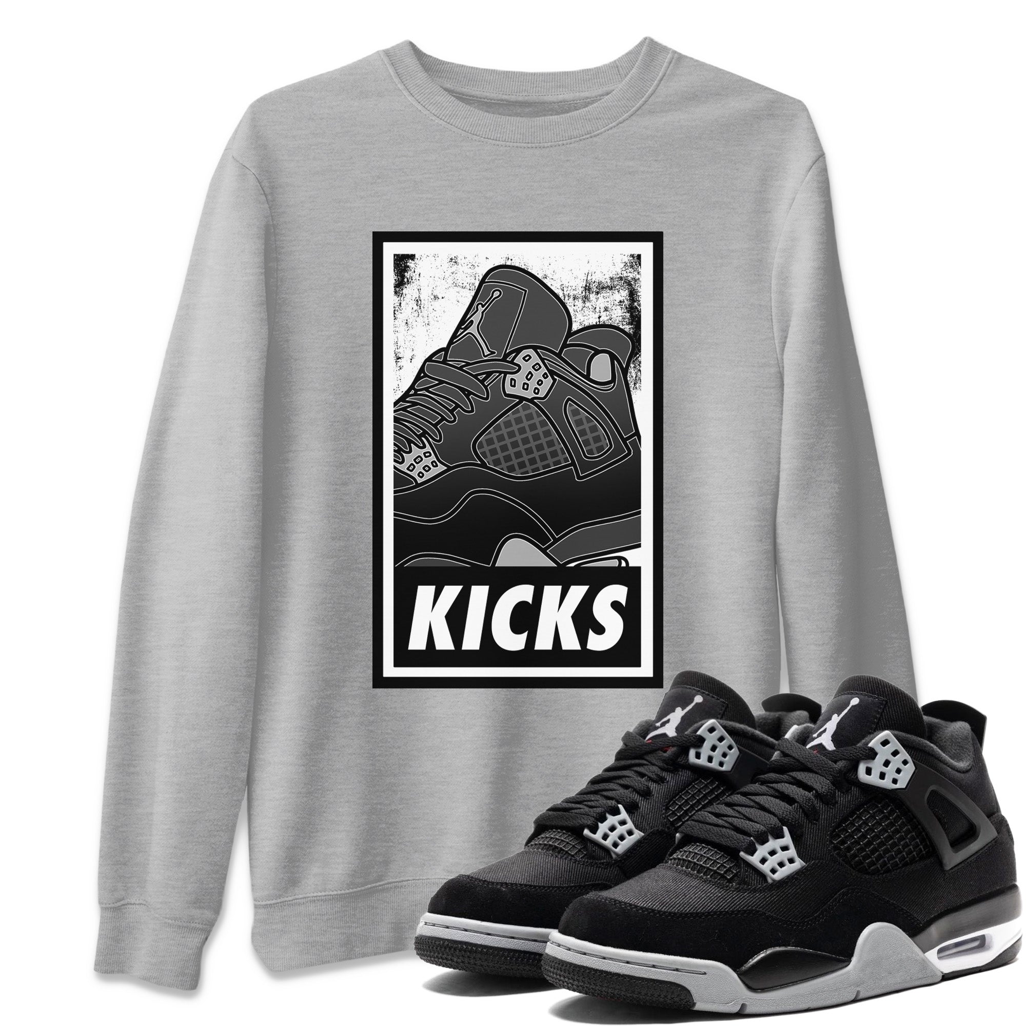 KICKS Unisex Tops - Air Jordan 4 Black Canvas