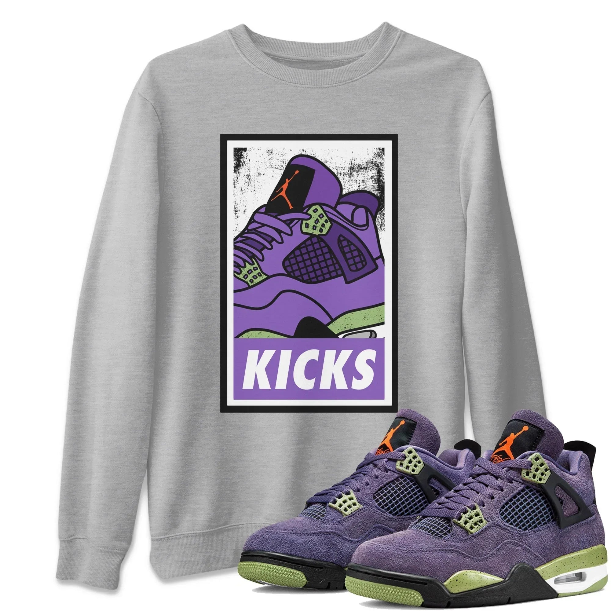 KICKS Unisex Tops - Air Jordan 4 Canyon Purple