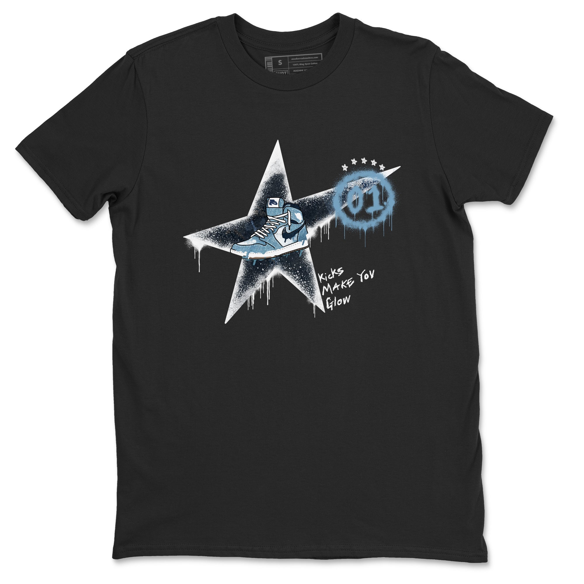 Kicks Make You Glow snkmatch Tees - Air Jordan 1 Denim 2024