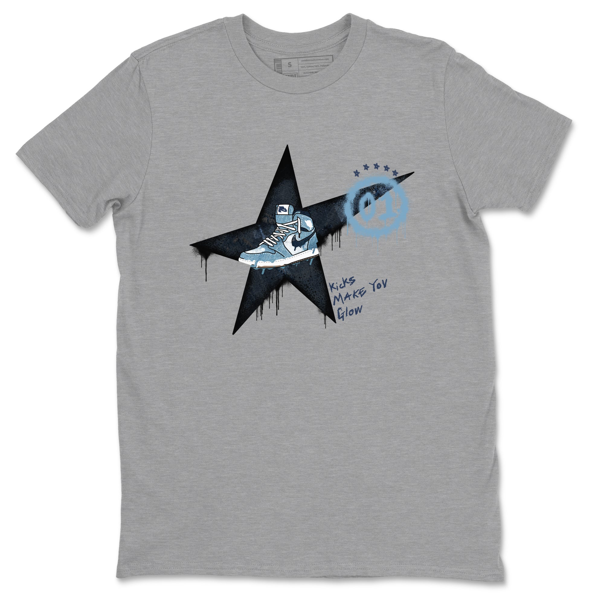 Kicks Make You Glow snkmatch Tees - Air Jordan 1 Denim 2024