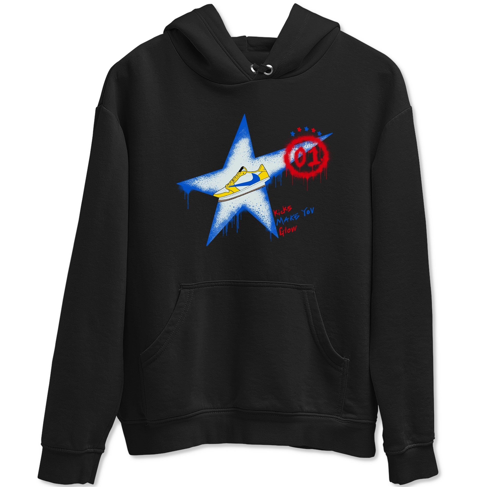 Kicks Make You Glow snkmatch Tees - Air Jordan 1 Travis Scott Canary