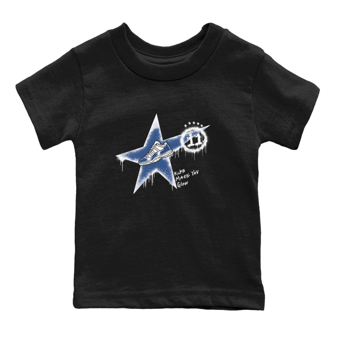 Kicks Make You Glow snkmatch Tees Kids - Air Jordan 11 Diffused Blue
