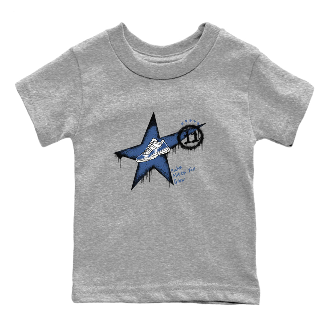 Kicks Make You Glow snkmatch Tees Kids - Air Jordan 11 Diffused Blue