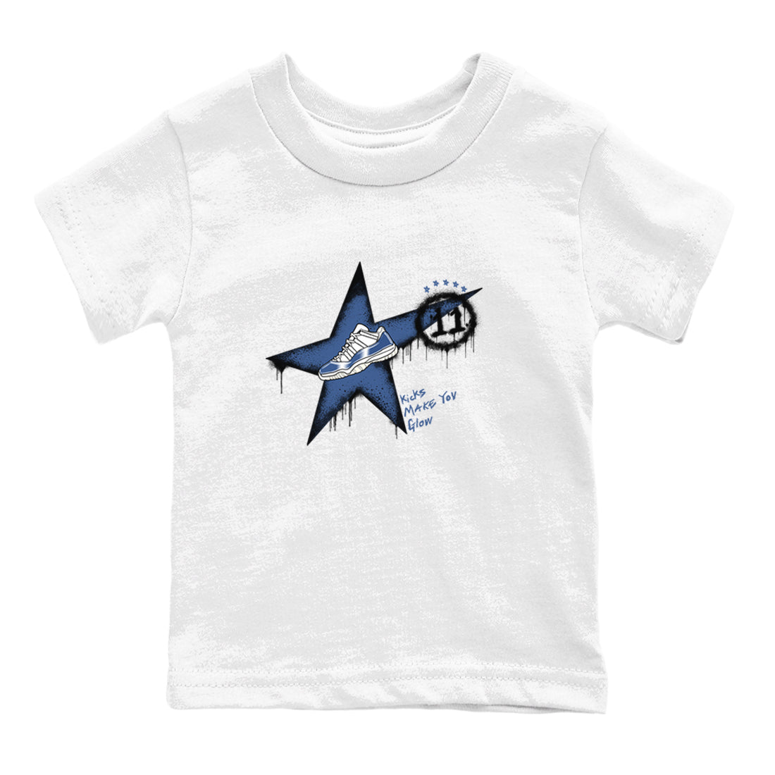 Kicks Make You Glow snkmatch Tees Kids - Air Jordan 11 Diffused Blue