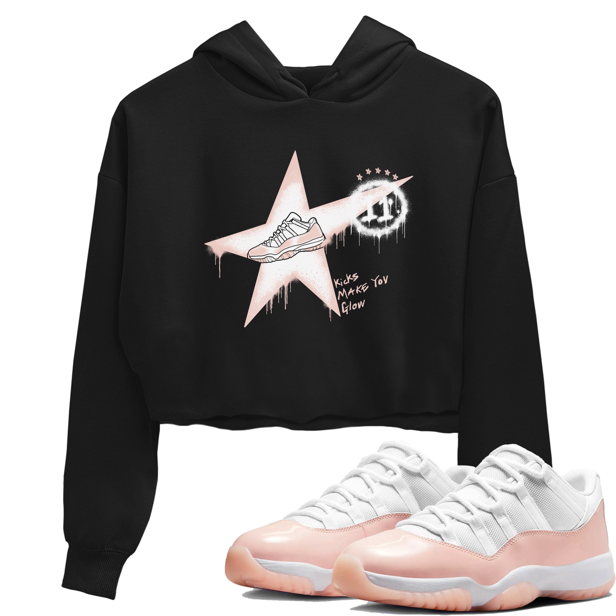 Kicks Make You Glow snkmatch Women's Top - Air Jordan 11 Legend Pink