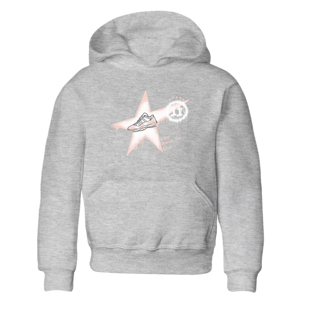 Kicks Make You Glow snkmatch Tees Kids - Air Jordan 11 Legend Pink