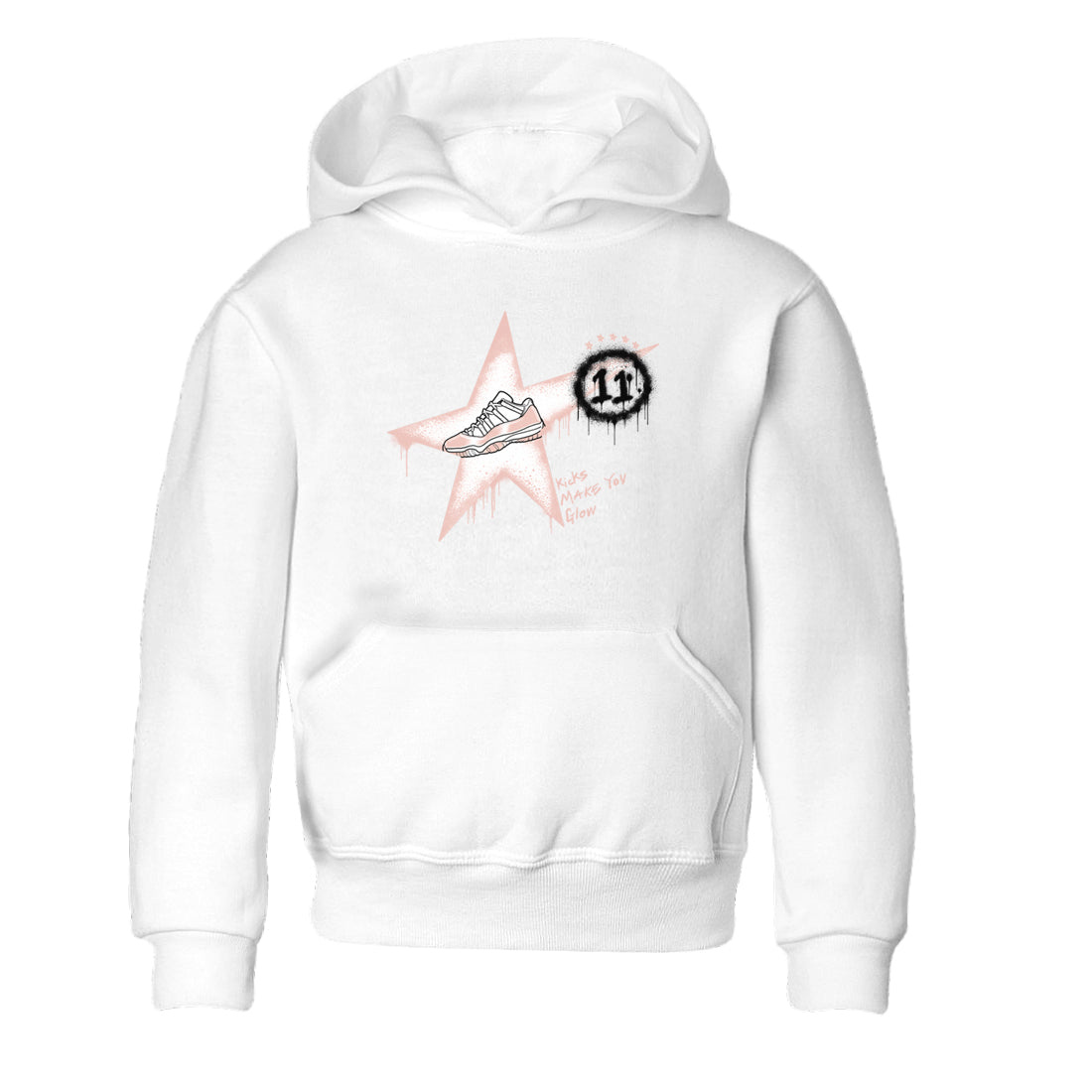 Kicks Make You Glow snkmatch Tees Kids - Air Jordan 11 Legend Pink