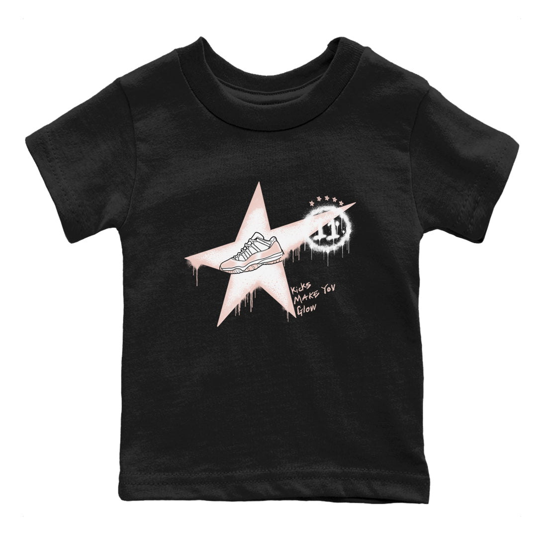 Kicks Make You Glow snkmatch Tees Kids - Air Jordan 11 Legend Pink