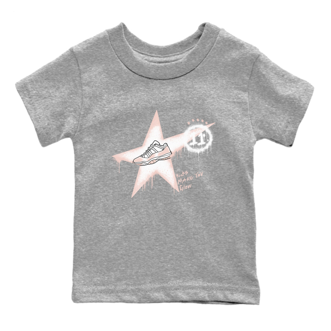 Kicks Make You Glow snkmatch Tees Kids - Air Jordan 11 Legend Pink