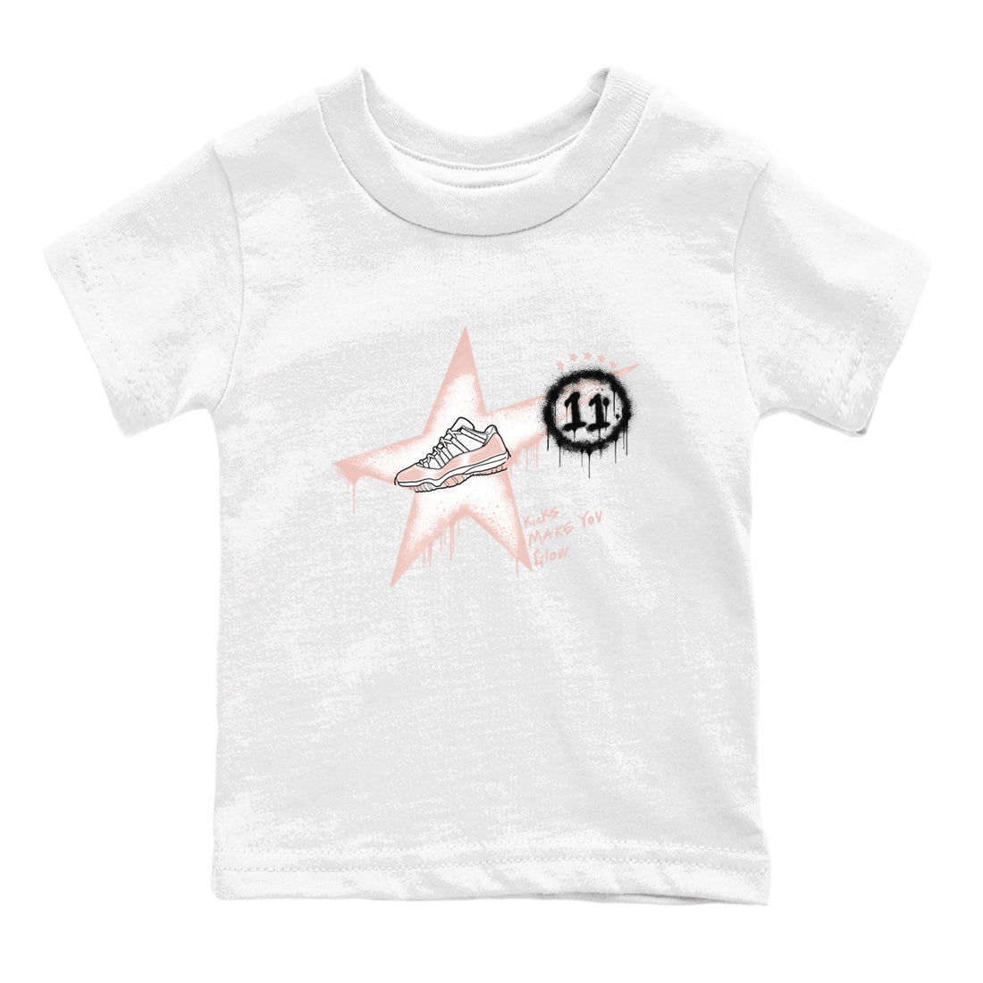 Kicks Make You Glow snkmatch Tees Kids - Air Jordan 11 Legend Pink