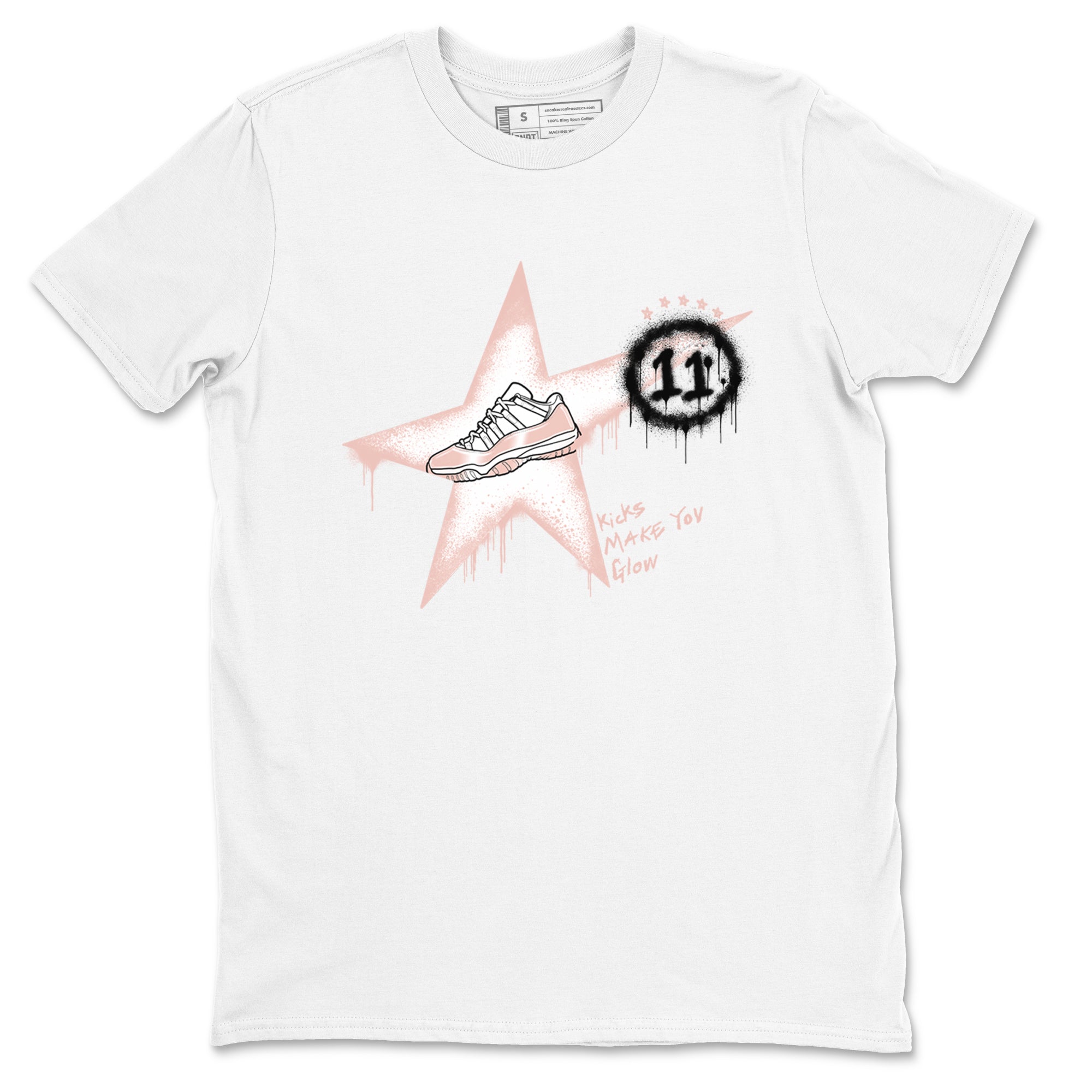 Kicks Make You Glow snkmatch Tees - Air Jordan 11 Legend Pink