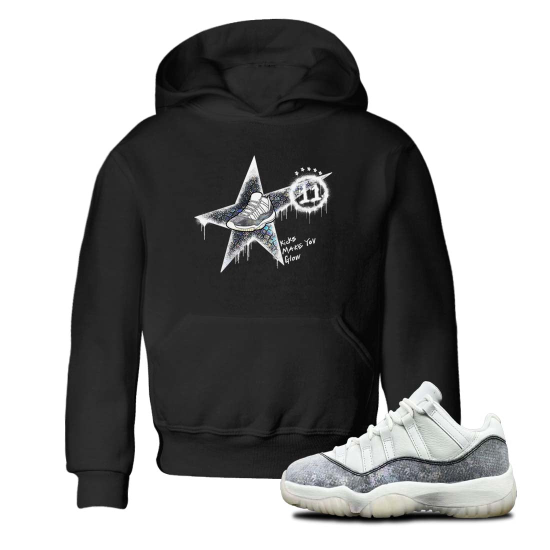 Kicks Make You Glow snkmatch Tees Kids - Air Jordan 11 Year Of The Snake