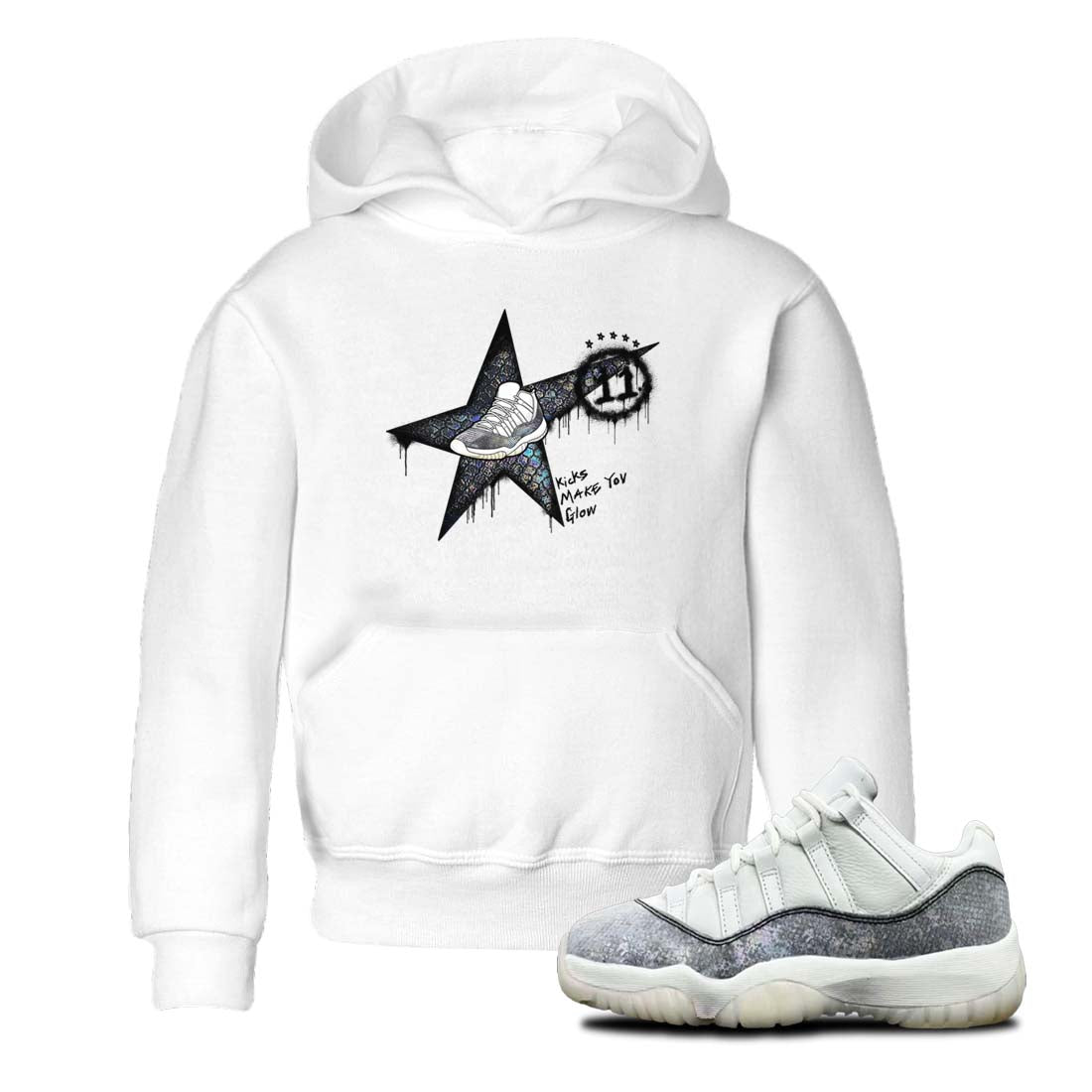 Kicks Make You Glow snkmatch Tees Kids - Air Jordan 11 Year Of The Snake