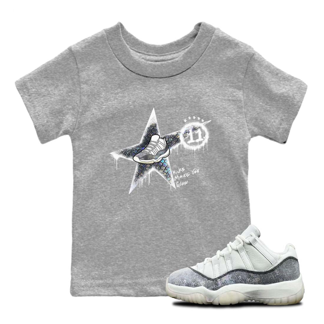 Kicks Make You Glow snkmatch Tees Kids - Air Jordan 11 Year Of The Snake