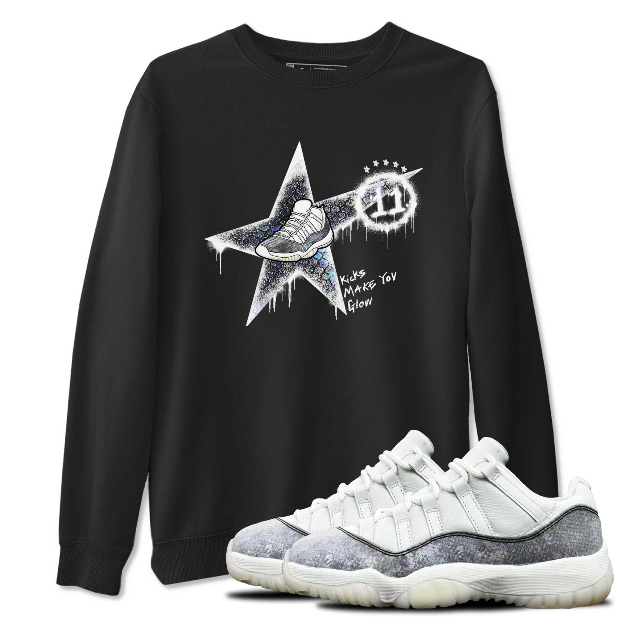 Kicks Make You Glow snkmatch Tees - Air Jordan 11 Year Of The Snake