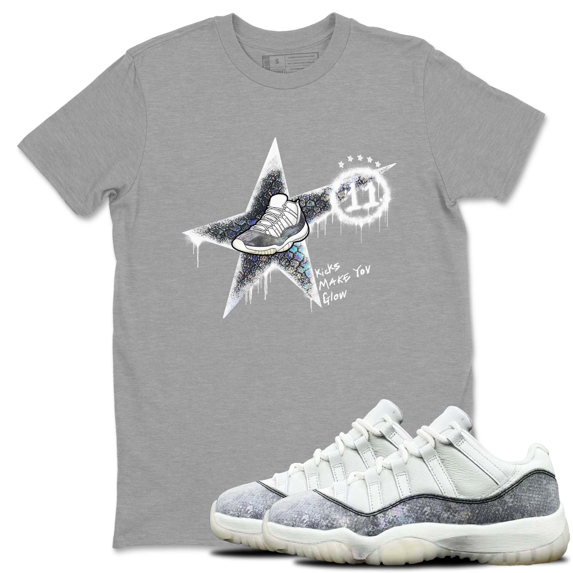 Kicks Make You Glow snkmatch Tees - Air Jordan 11 Year Of The Snake
