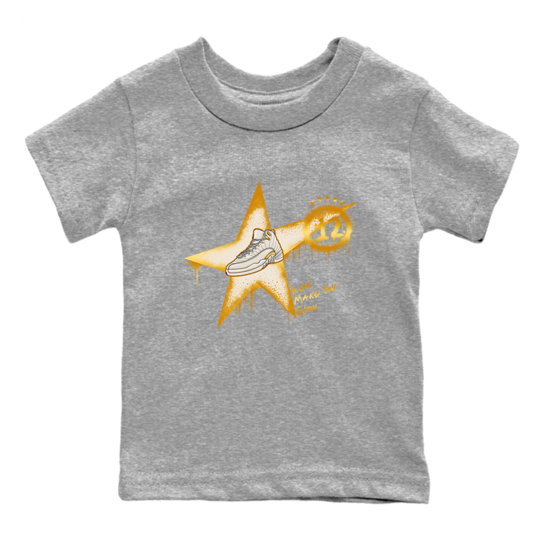 Kicks Make You Glow snkmatch Tees Kids - Air Jordan 12 Phantom