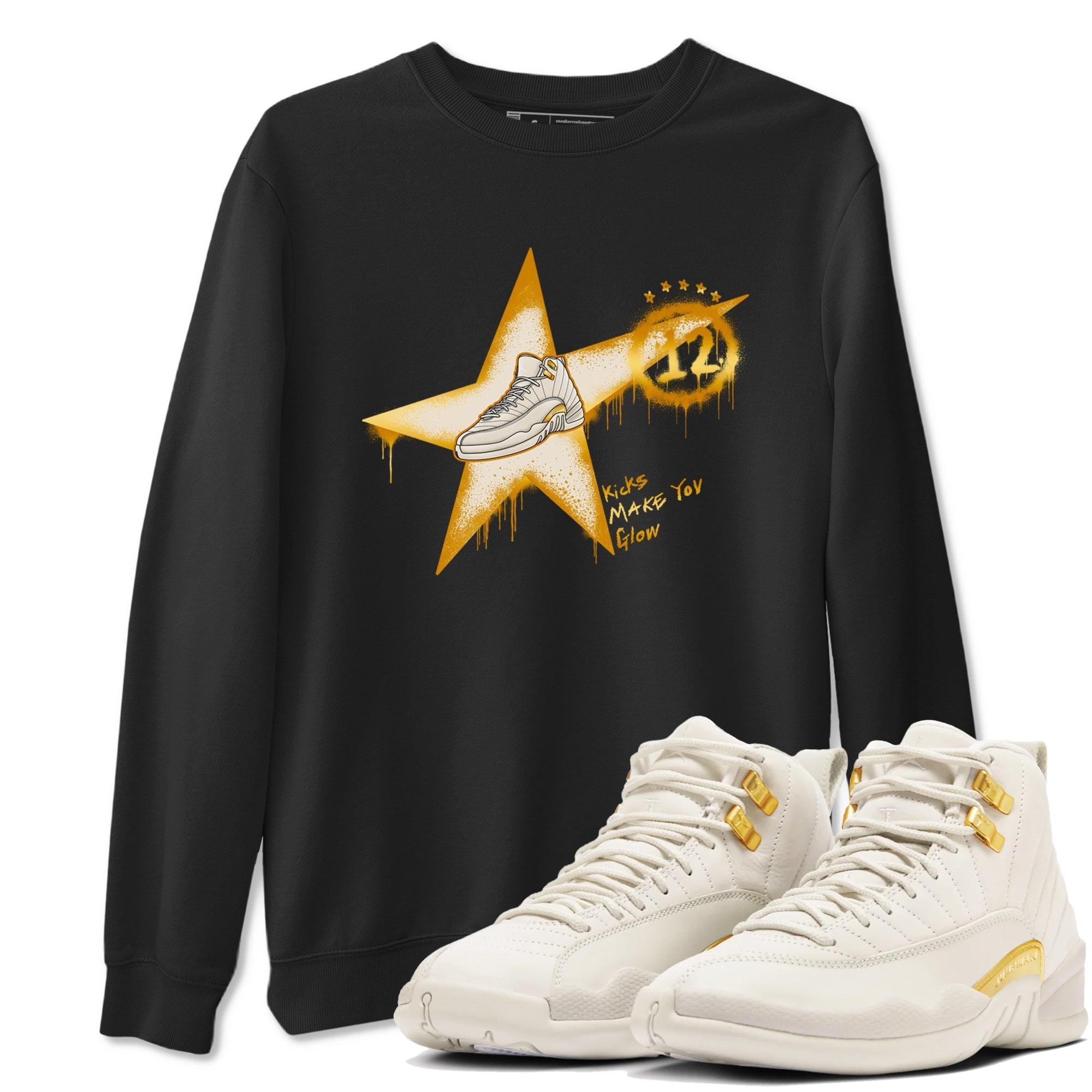 Kicks Make You Glow snkmatch Tees - Air Jordan 12 Phantom