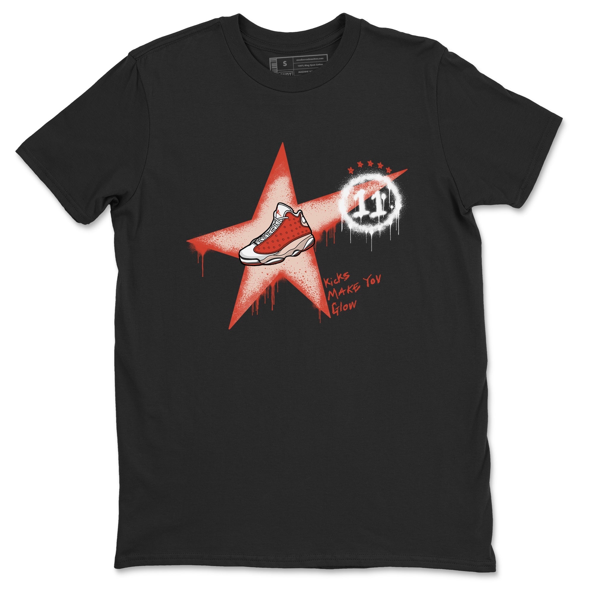 Kicks Make You Glow snkmatch Tees - Air Jordan 13 Dune Red