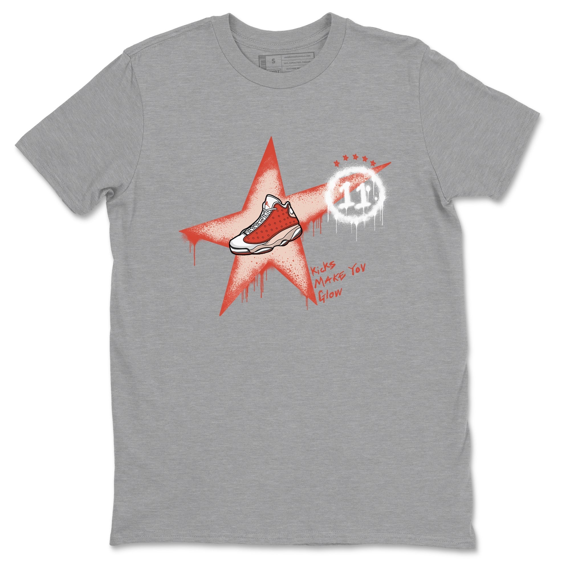 Kicks Make You Glow snkmatch Tees - Air Jordan 13 Dune Red