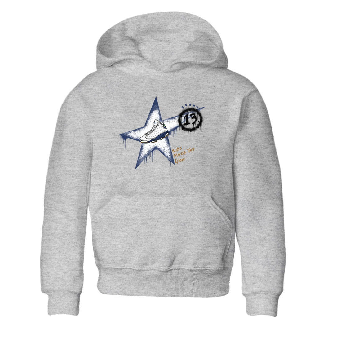 Kicks Make You Glow snkmatch Tees Kids - Air Jordan 13 Midnight Navy