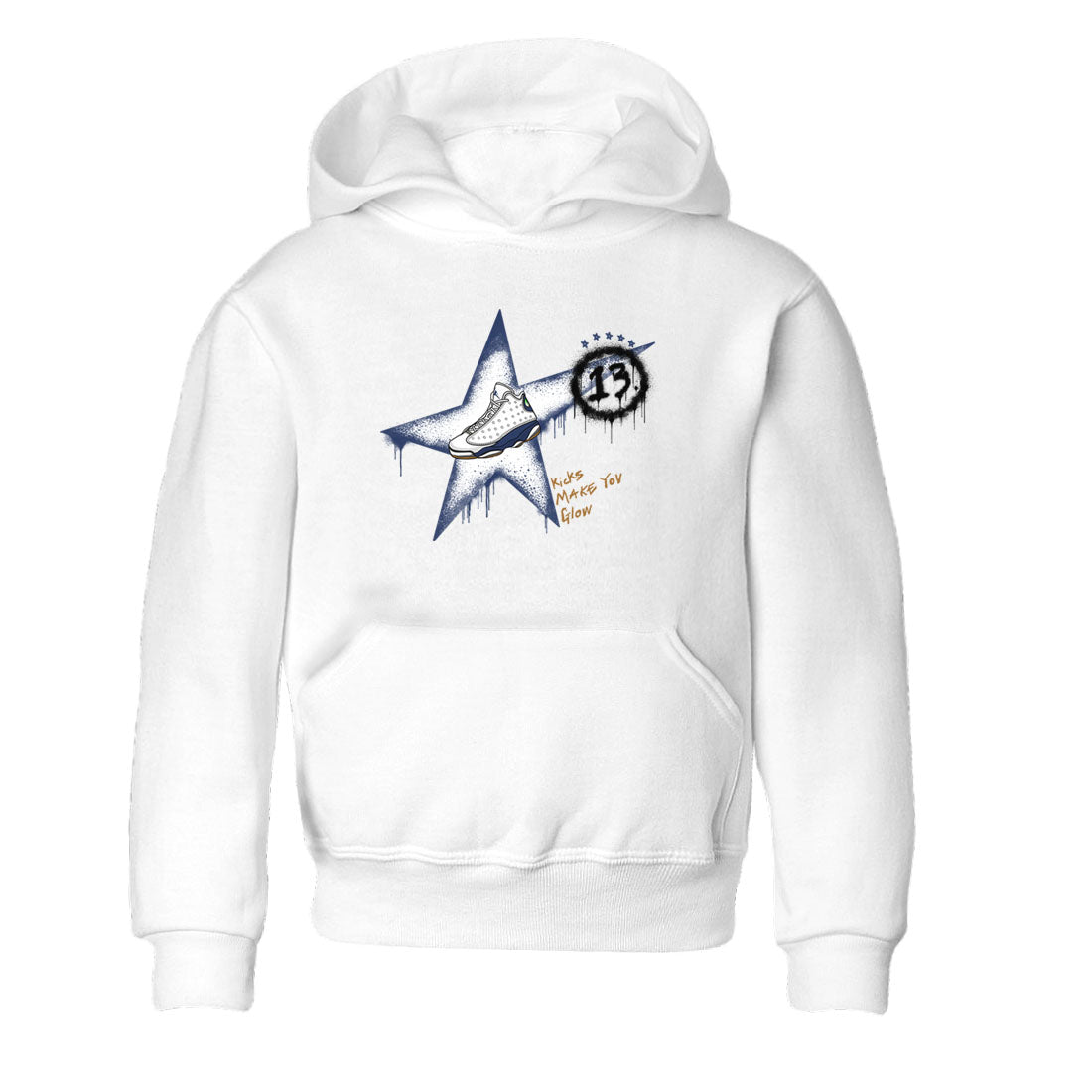 Kicks Make You Glow snkmatch Tees Kids - Air Jordan 13 Midnight Navy